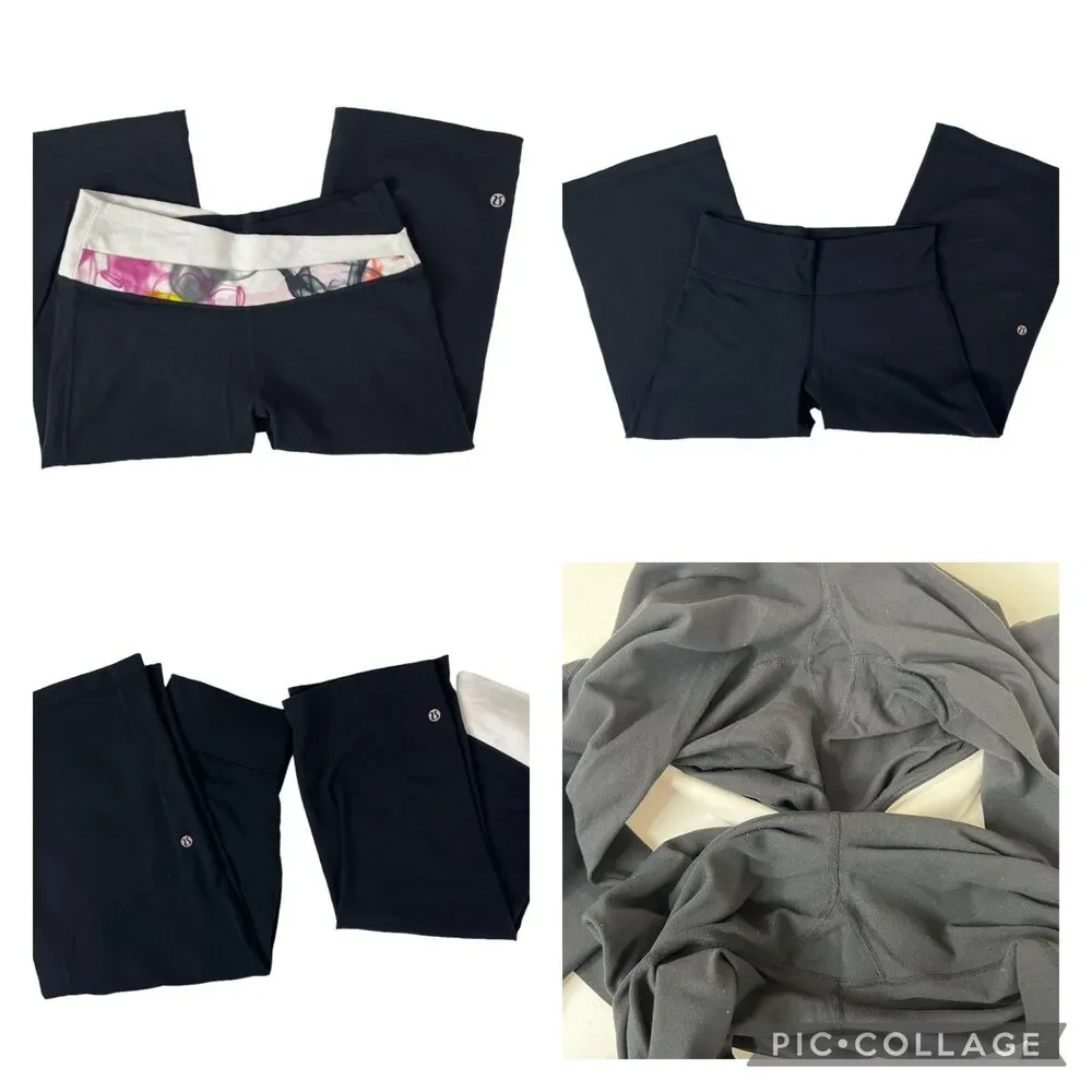 Lululemon Womens Bundle Size 6 Cropped  Pants-Black #389